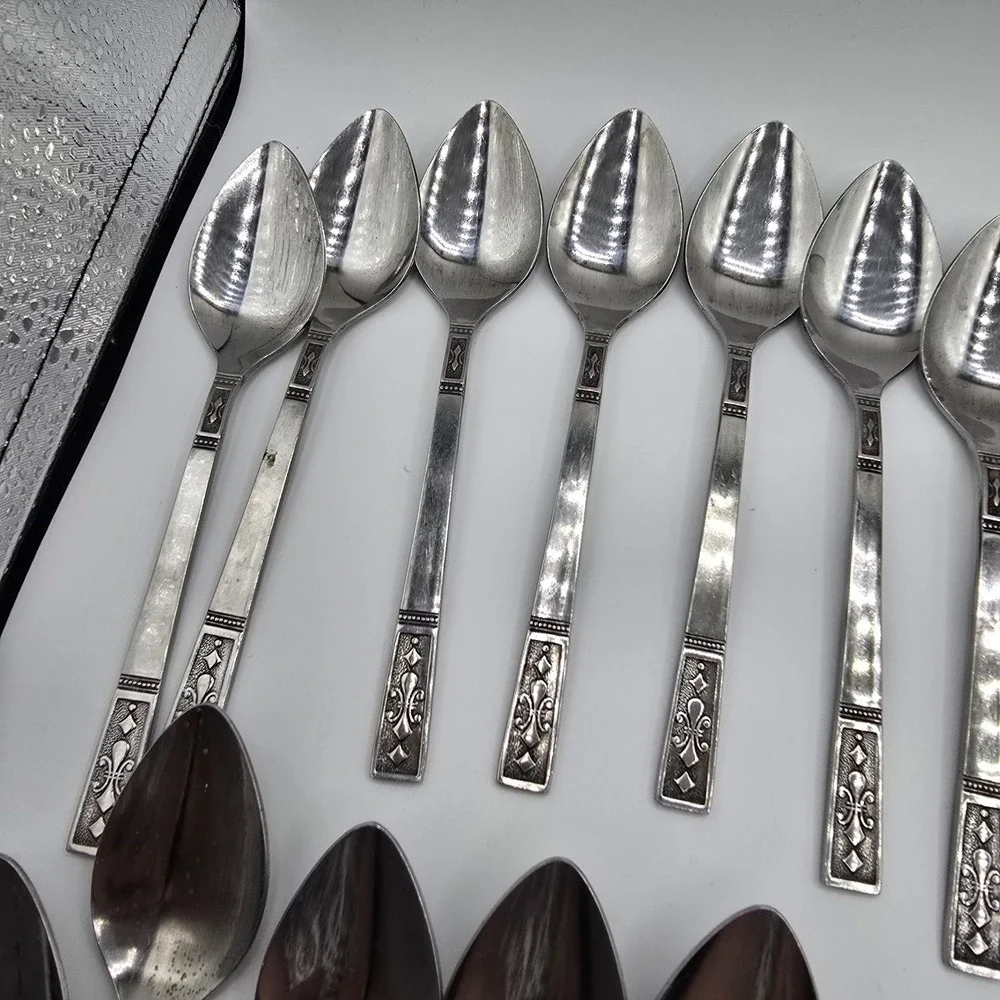 26 Piece Set Interpur CORTINA Stainless Dinner Japan Textured Flatware
